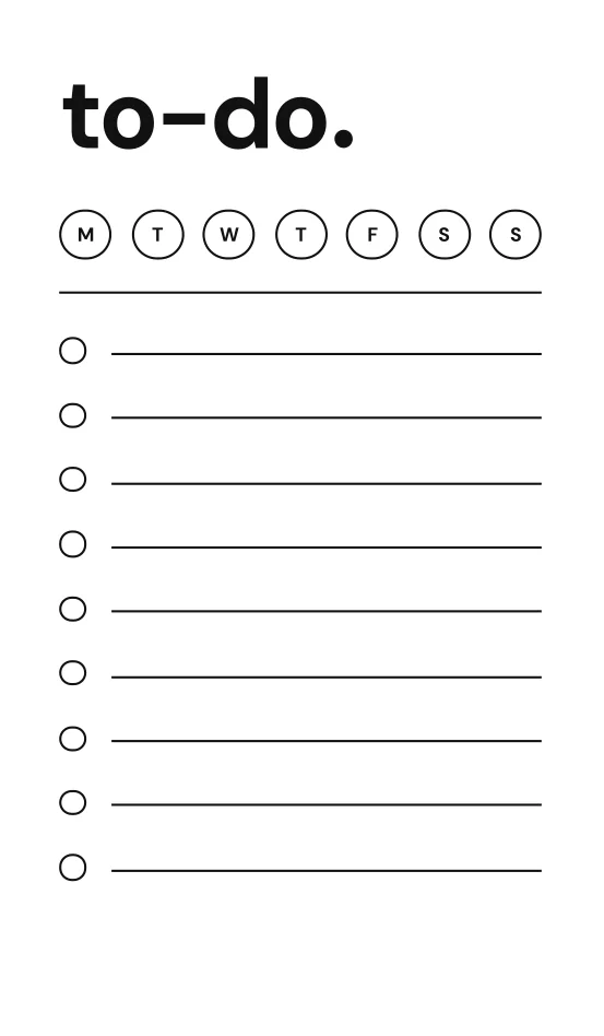 Blocco to-do Settimana